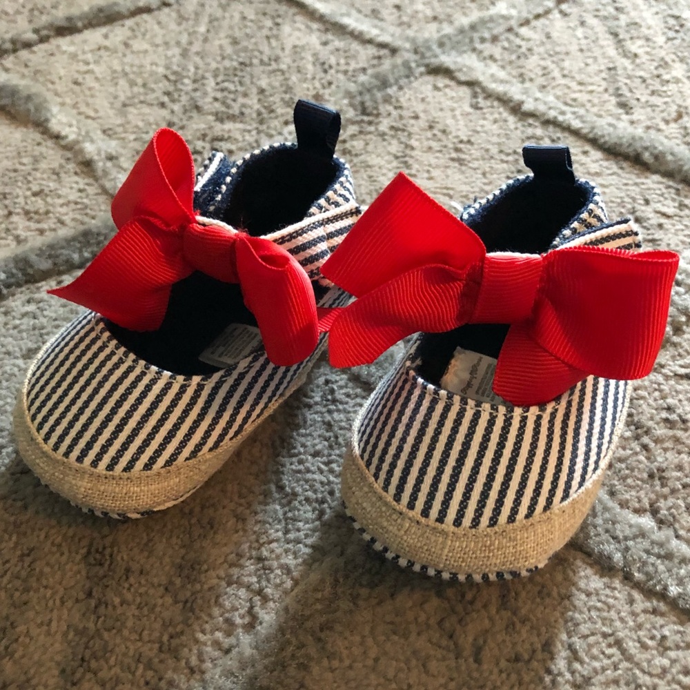 Red & Navy Baby Shoes